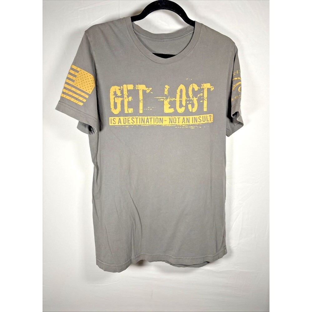 Grunt Style T-Shirt Mens Large Get Lost Destination Not An Insult Graphic Tee